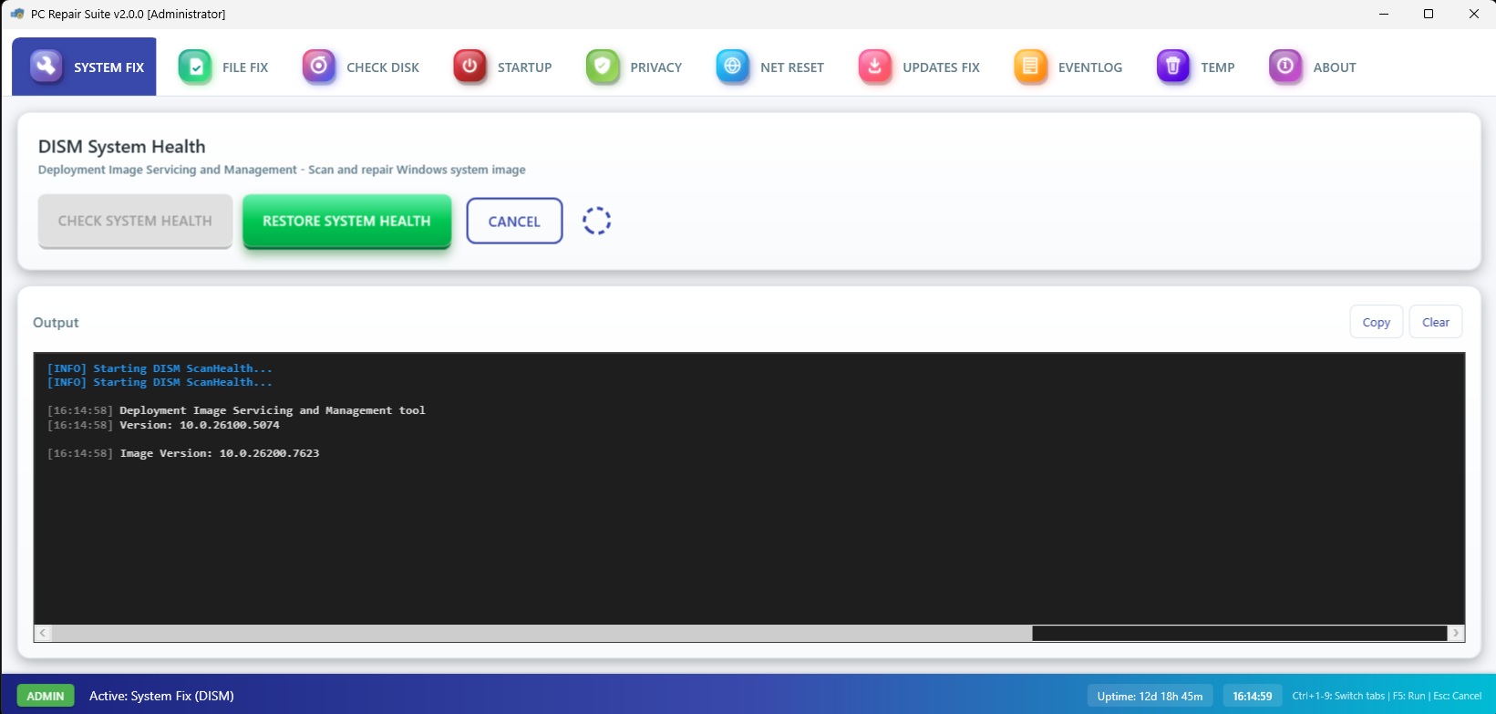 DISM System Repair - one-click Windows file repair