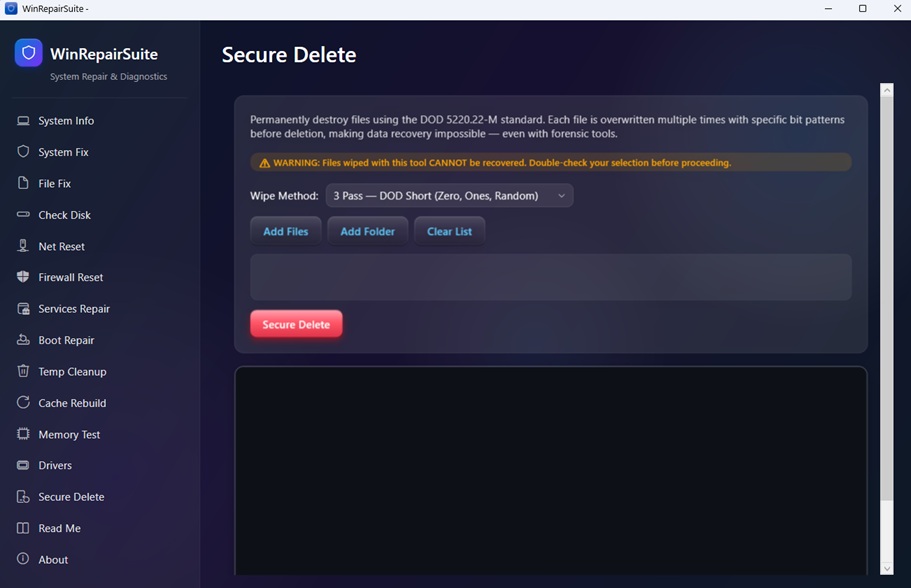 WinRepairSuite - SFC and DISM repair tools