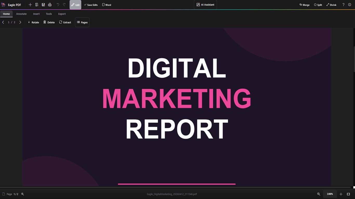 Eagle PDF Editor - Text editing and shapes